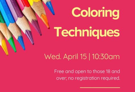 A poster with coloring pencils on it.