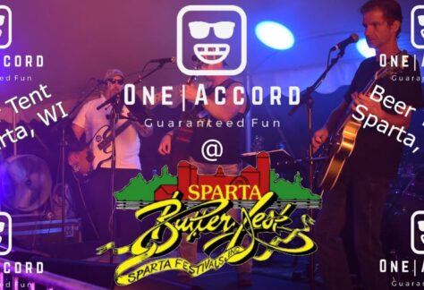 A picture of the band Accord with the event information on it.