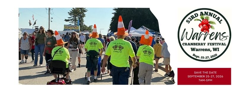 A photo of people with traffic corns on their heads.