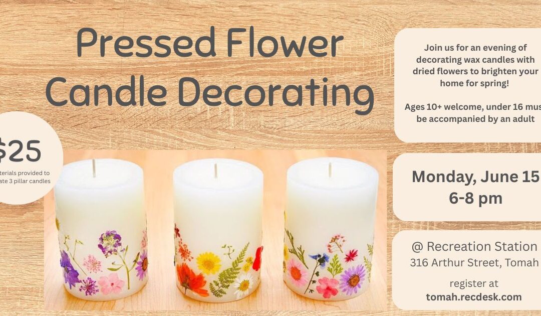 DIY Pressed Flower Candle Decorating Class