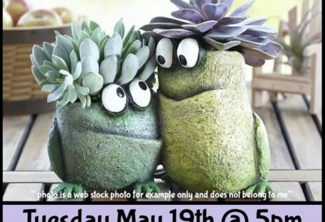 A photo of Clay Succulent pots looking at each other.
