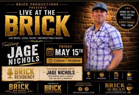 A poster of Jage Nichols standing next to the event information.