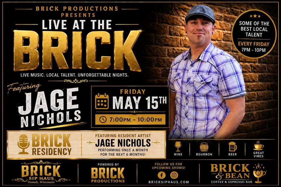 A poster of Jage Nichols standing next to the event information.