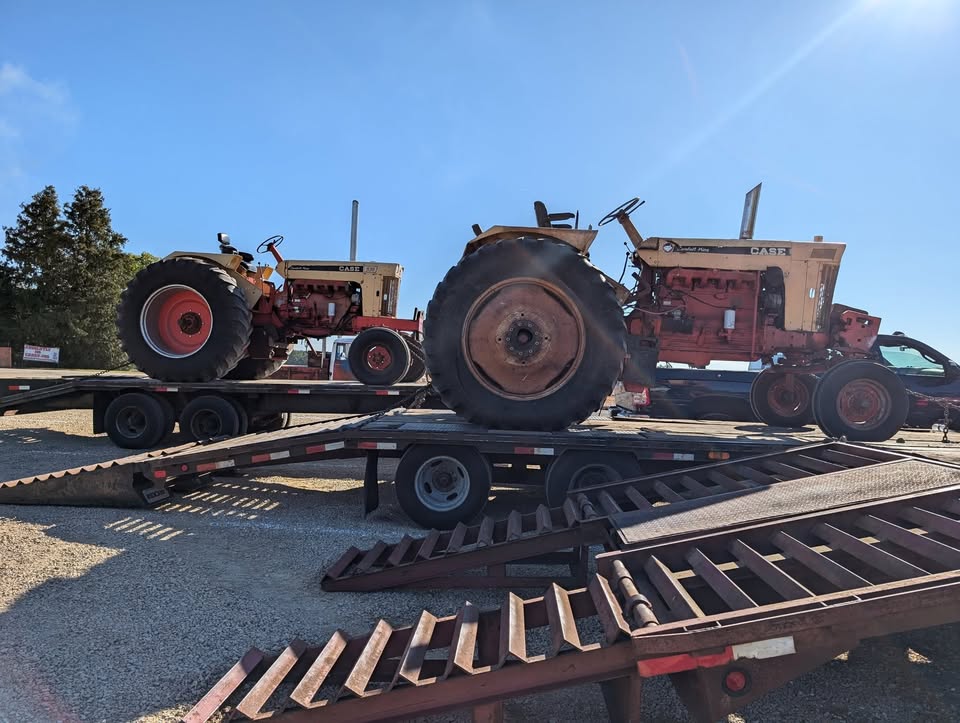 A photo of a tractor .