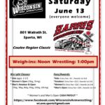 Arm wrestling event flier