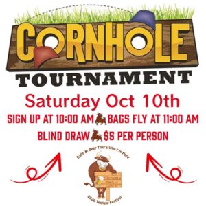 Cornhole Tournament event flier