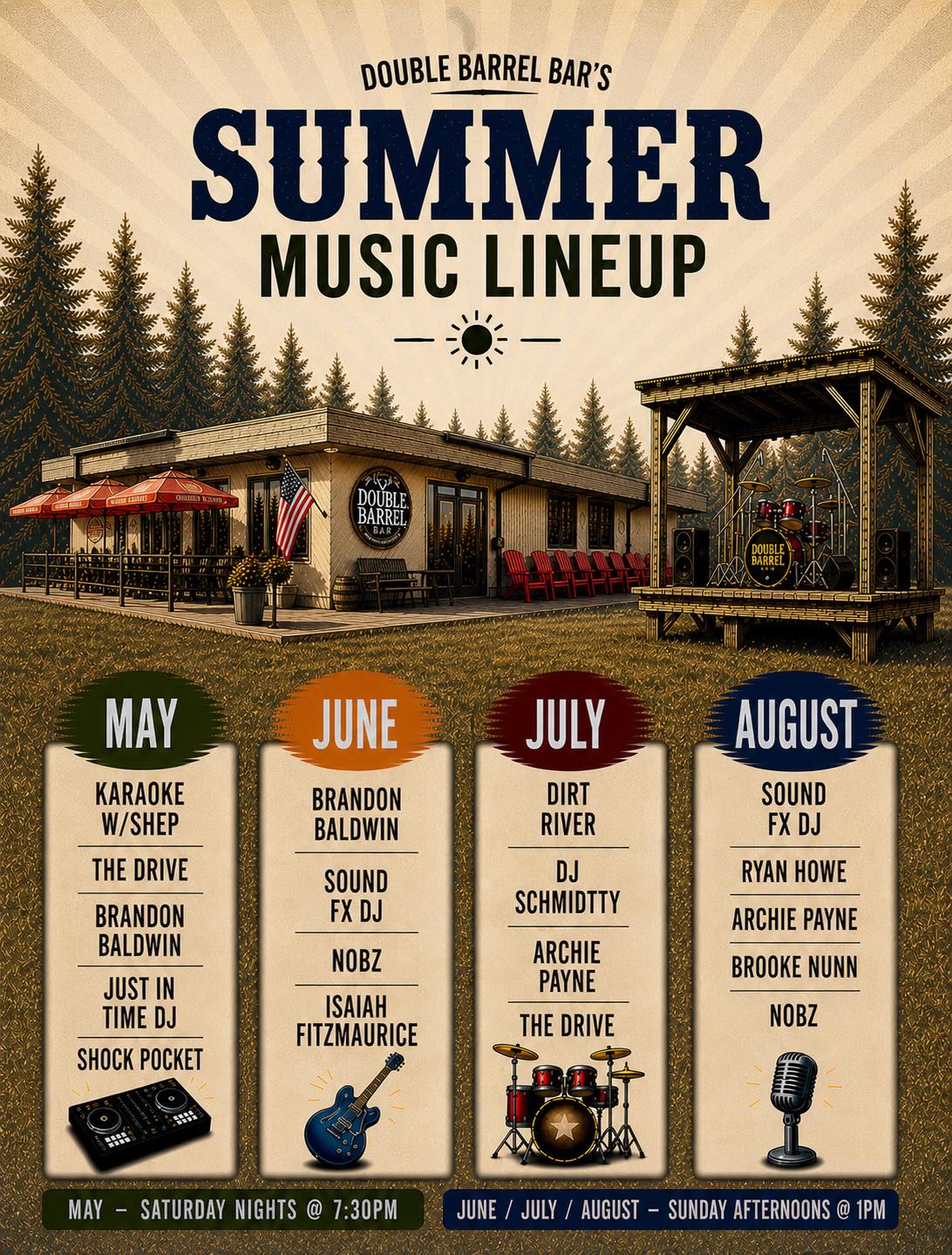 Summer line up event flier