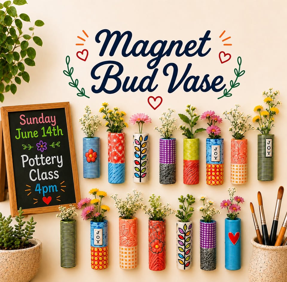 examples of bud vases painted bright colors