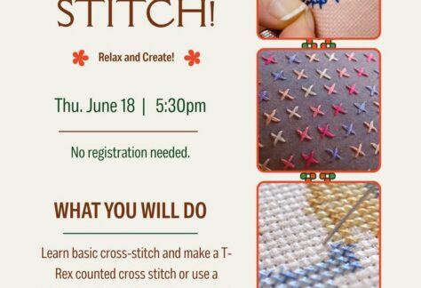 Cross Stitch class event flier