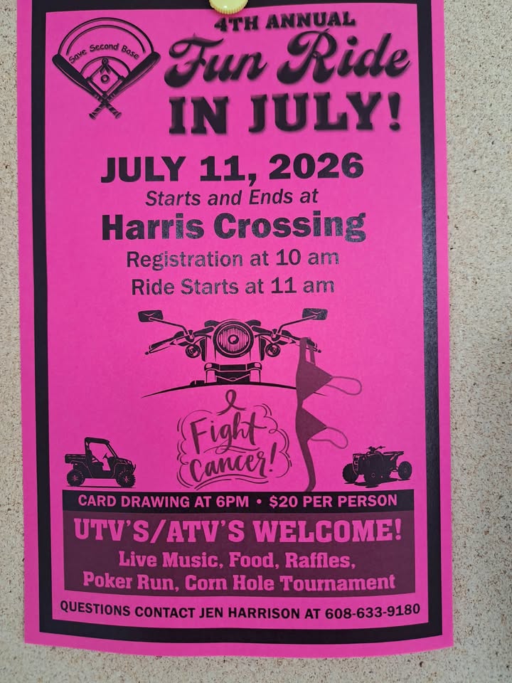Fun Ride in July event flier