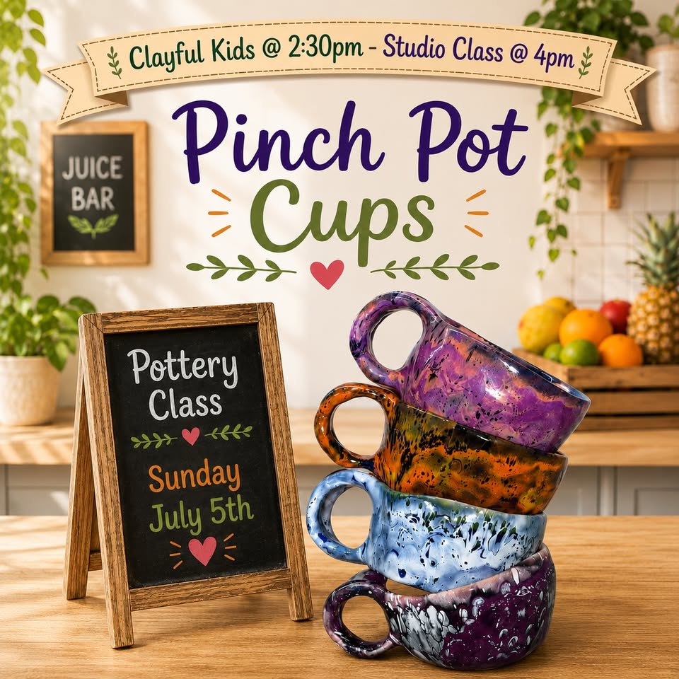 pottery class event flier