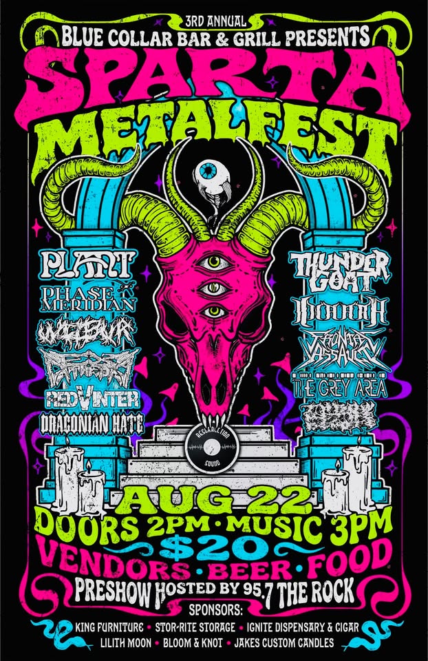 Sparta Metalfest event flier