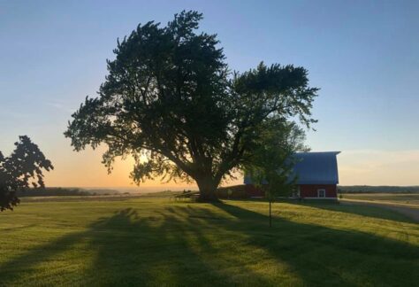St. Mary's Distillery at sunset