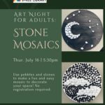 stone mosaic art event flier