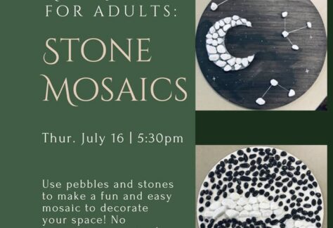 stone mosaic art event flier