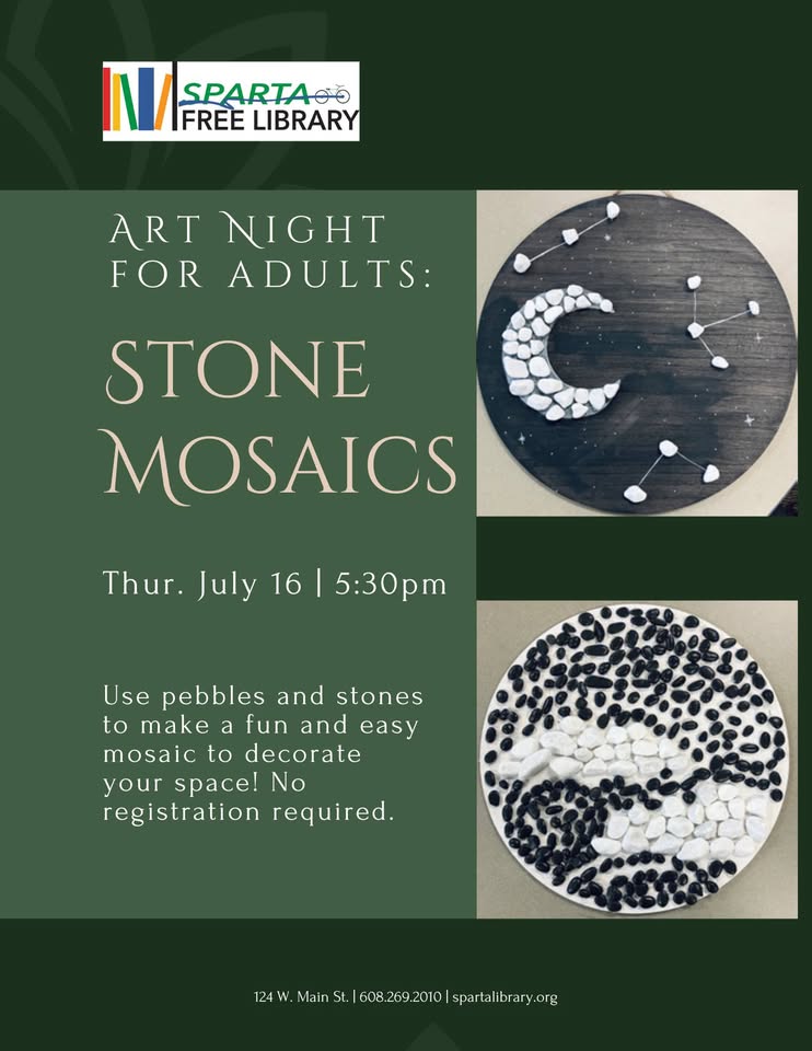 stone mosaic art event flier
