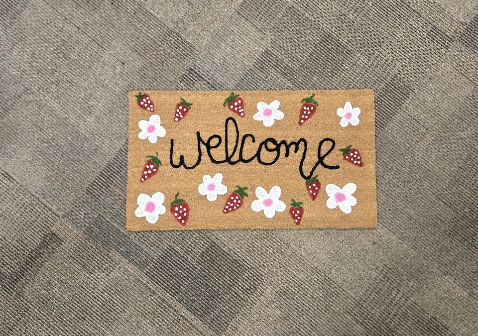 Strawberry Welcome Doormat Painting Class