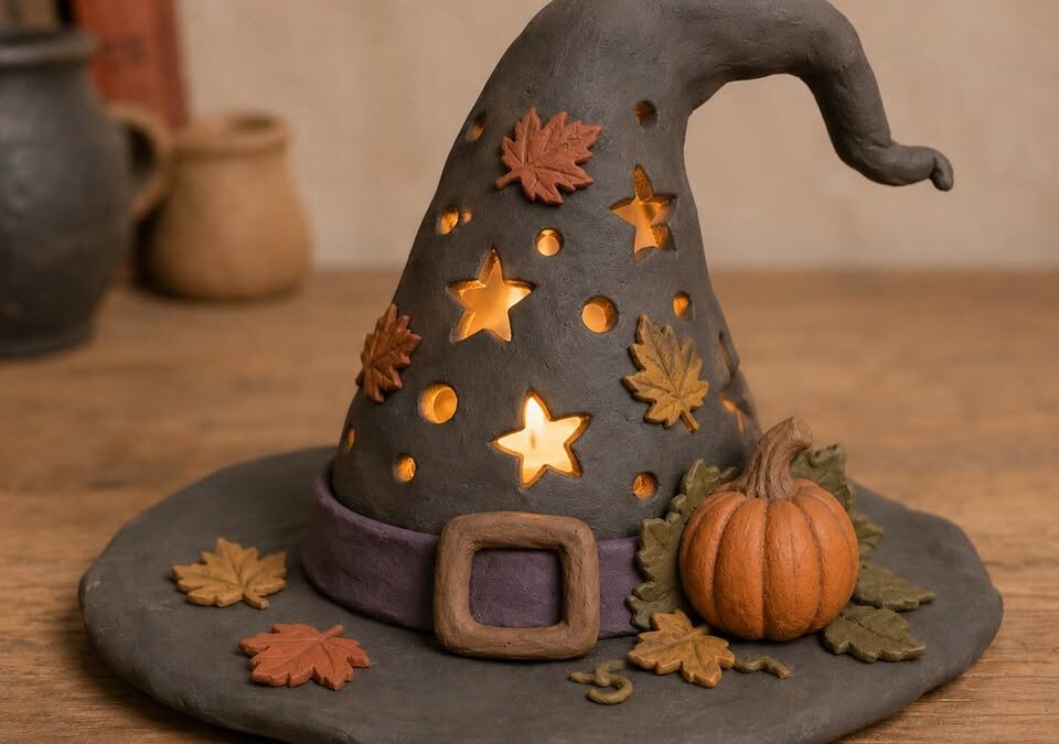 Pottery DIY: Halloween Candle