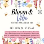 Bloom and Vibe event flier