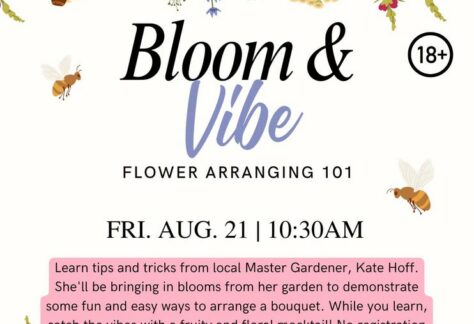 Bloom and Vibe event flier