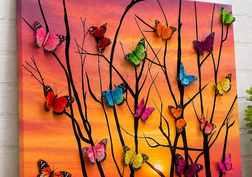 Butterfly Dancing Canvas DIY Class
