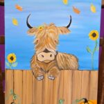 A painting of highland cow