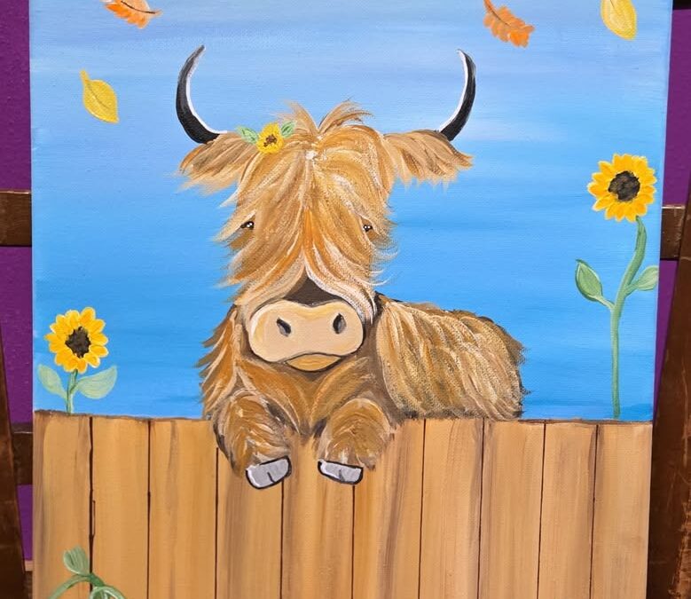 Miniature Highland Cow Painting Class