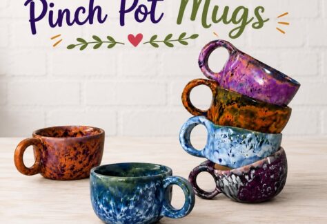 a selection of pinch pot mugs