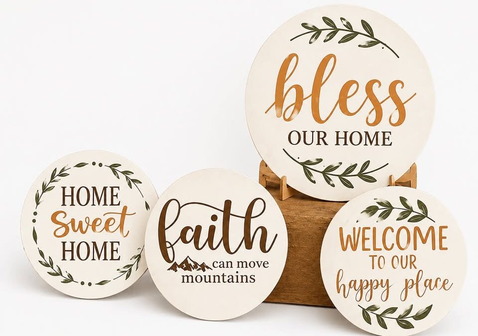Round Wood Sign Painting DIY