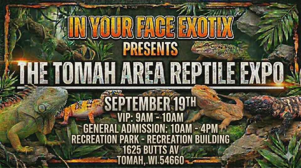 Tomah Area Reptile Expo flier