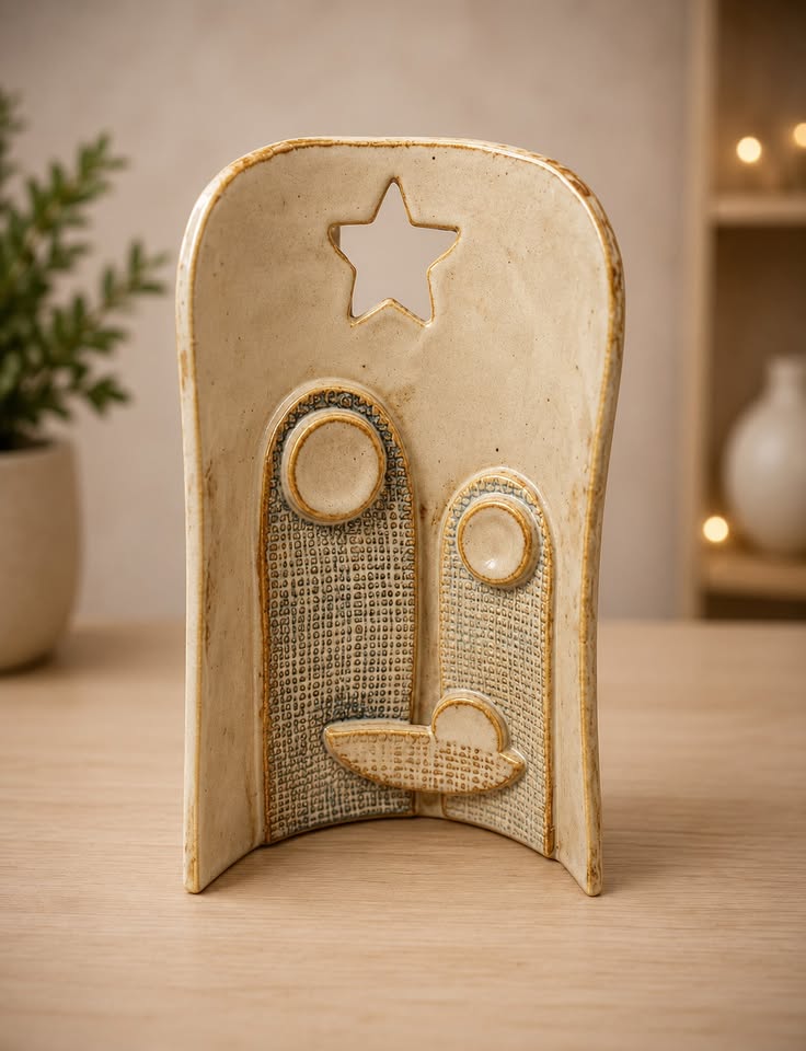 A simple nativity scene pottery