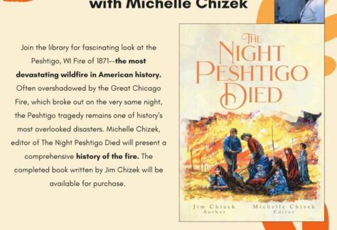 book talk event flier