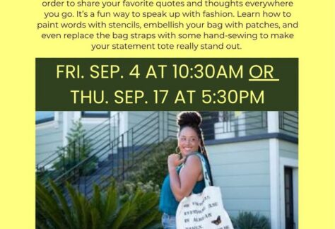 Stencil a tote event flier