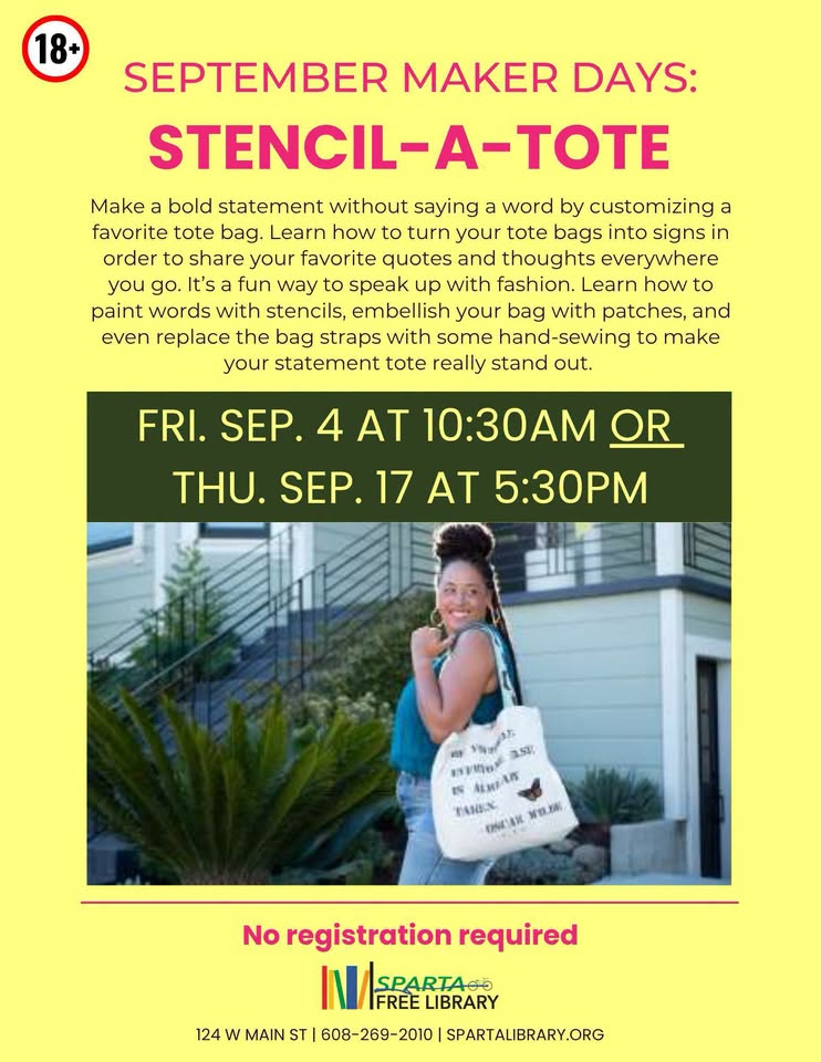 Stencil a tote event flier