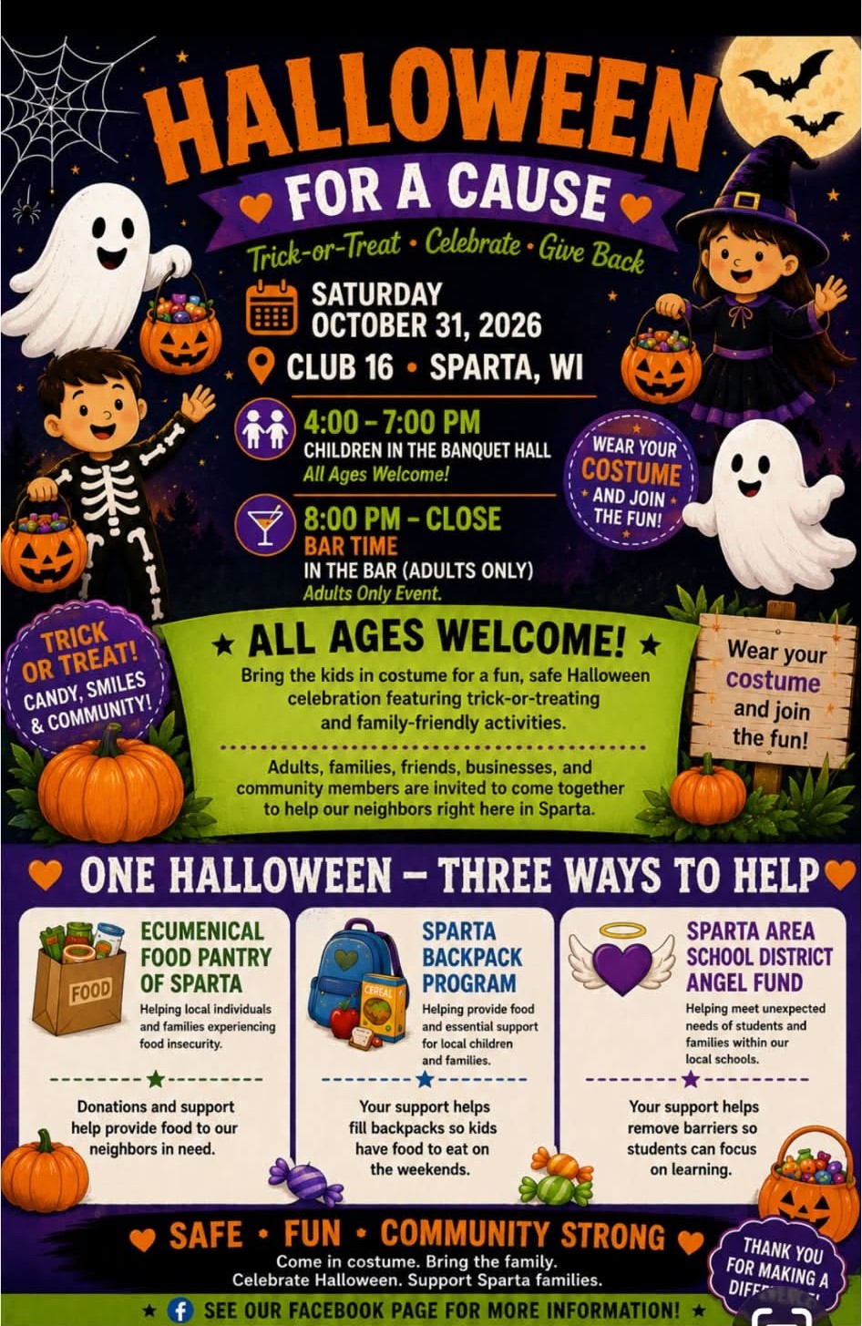 Club 16 Halloween event flier