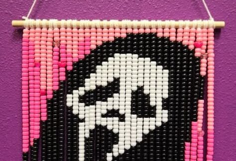 A halloween inspired beaded tapestry