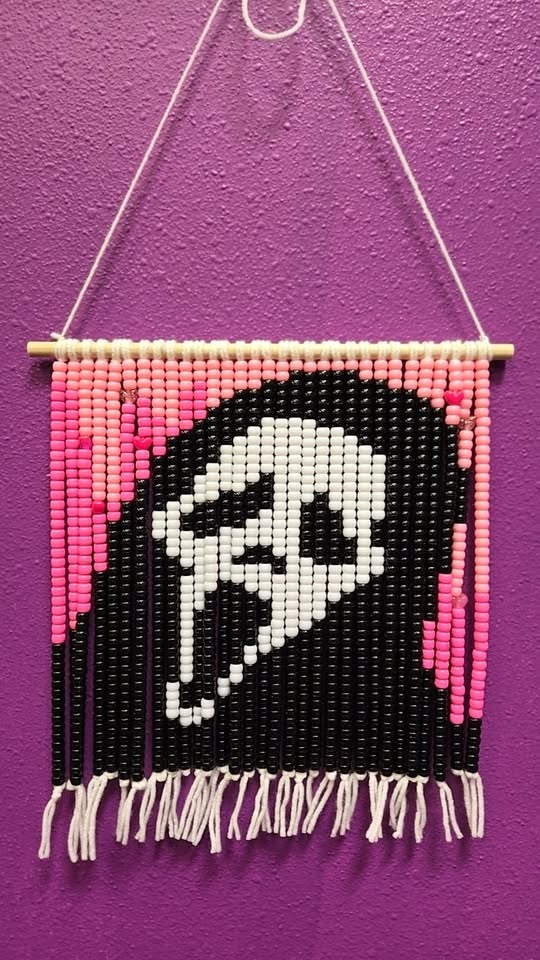 A halloween inspired beaded tapestry