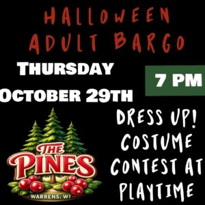 Halloween adult bargo event flier
