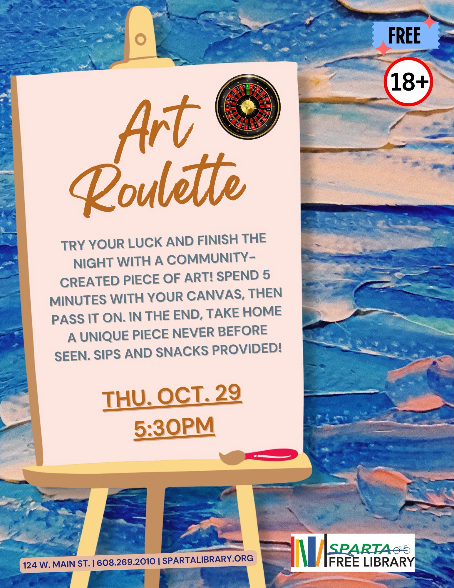 Art Roulette Event flier