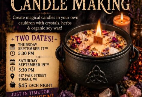Caldron candle making event flier