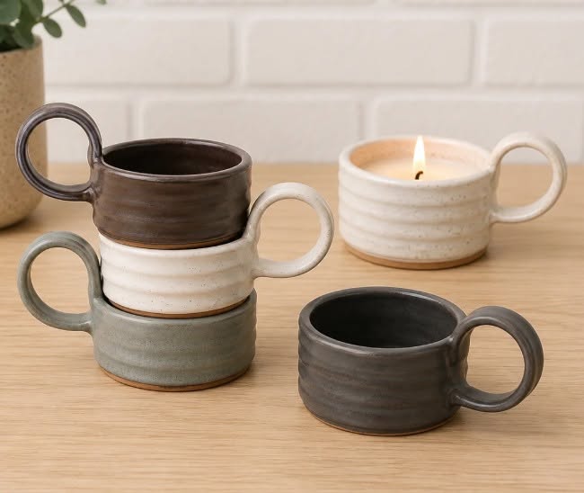 Candle Cups Pottery Class