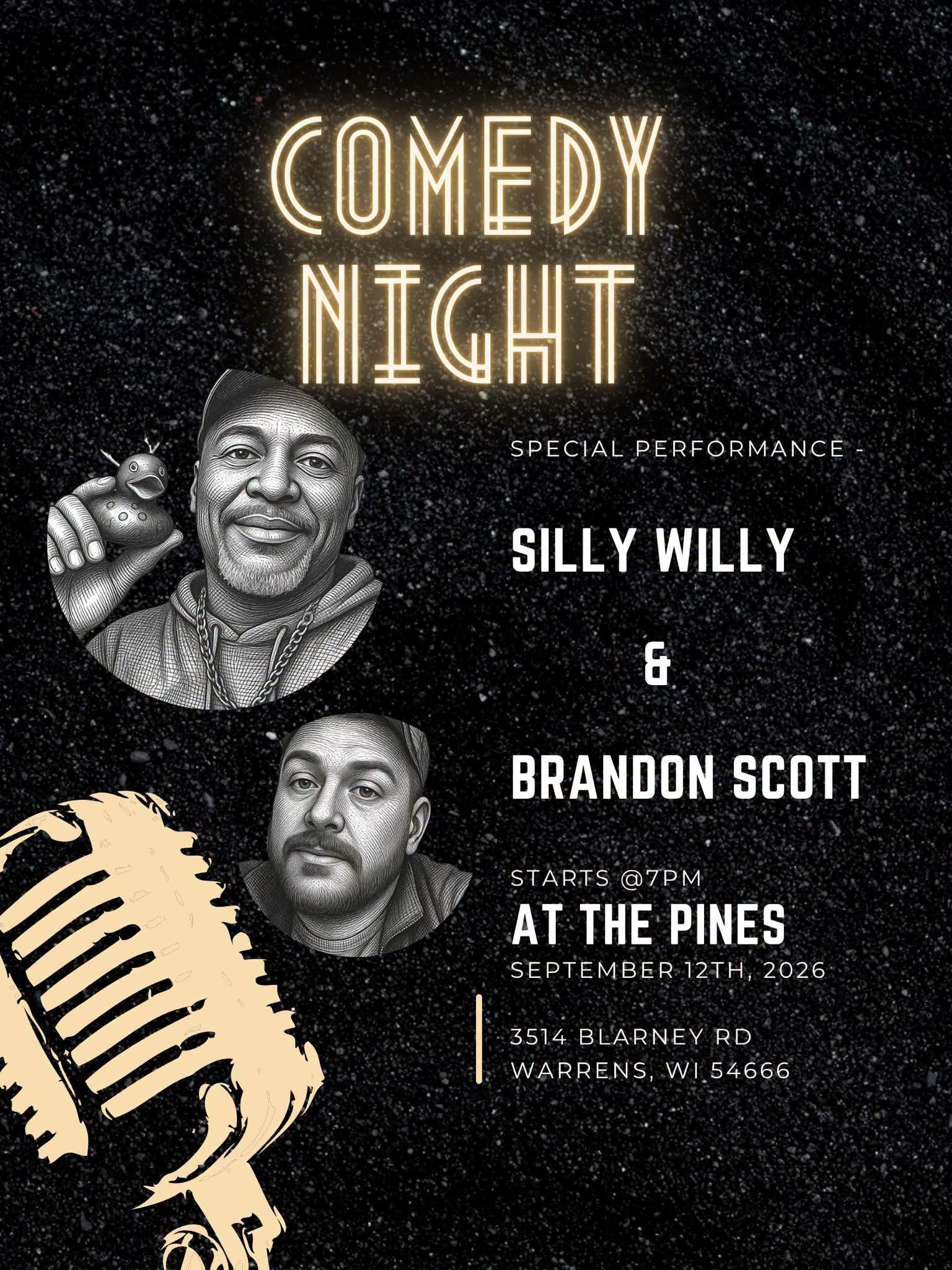 Comedy night event flier