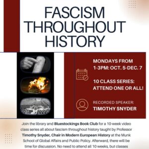 fascism through history event flier