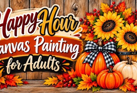 happy hour for adults event flier