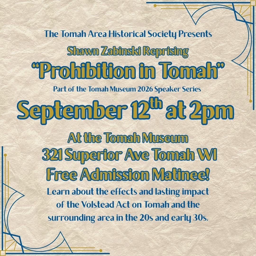 Prohibition in Tomah speaker event flier