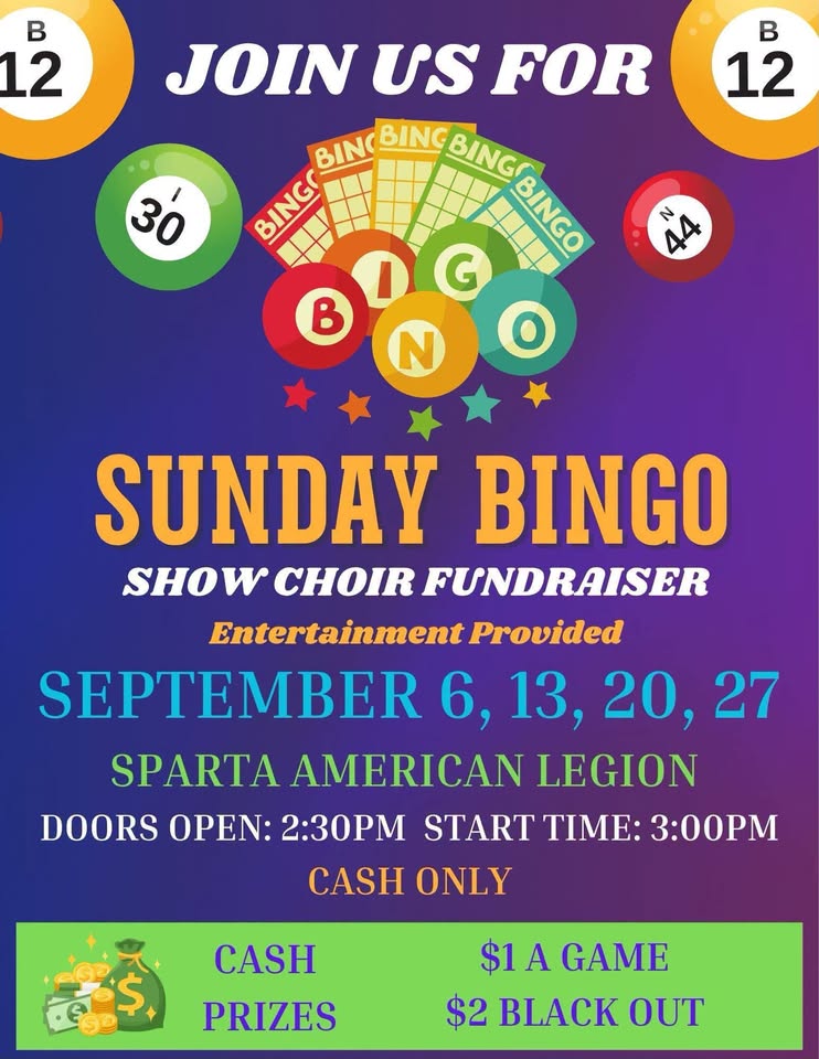 Sunday Bingo fundraiser event flier