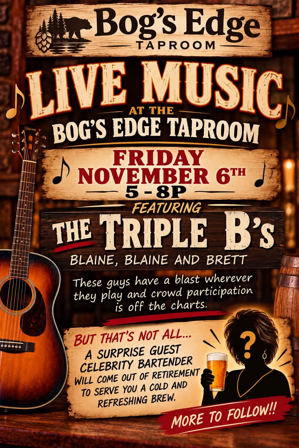 Live music event flier